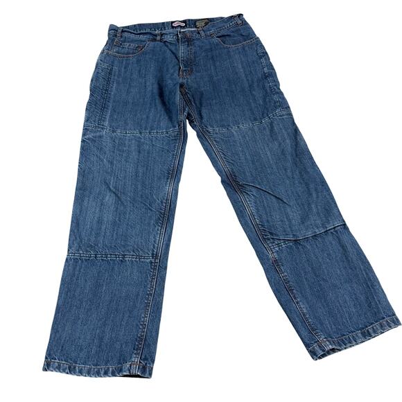 SLIDERS Kevlar Motorcycle Riding Jeans Men 36x32 Blue Denim Armor Lined